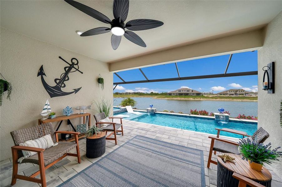 Exterior details and patio area of a home in Seaire, Parrish (Image 32). Exterior details and patio area of a home in Seaire, Parrish (Image 32).