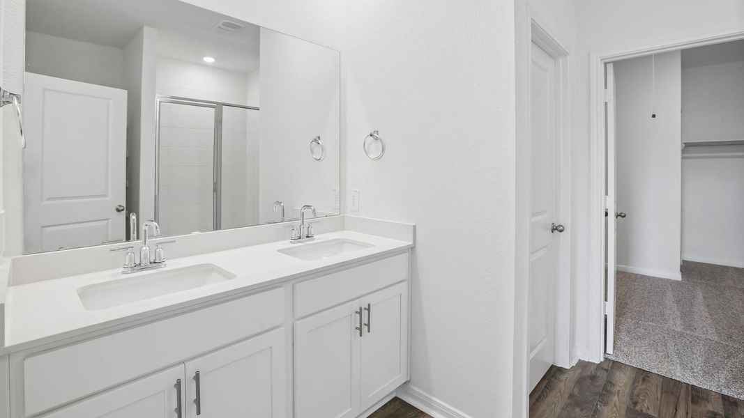 Furnished interior view inside a new home in Prairie Lakes, Buda (Image 12).