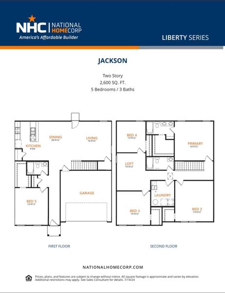 2D floor plan layout of this home in Shirey Forest - Branches, Lufkin, TX (Image 1).