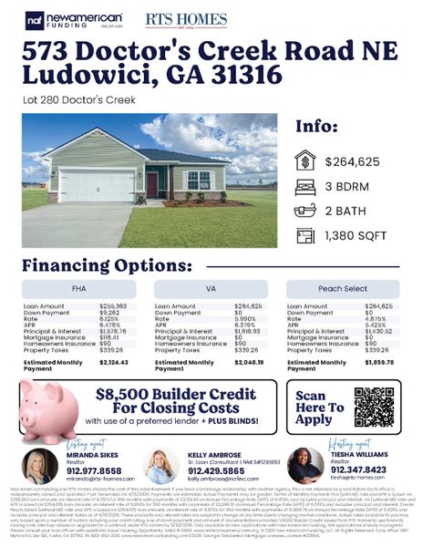 2D floor plan layout of this home in Doctor's Creek, Ludowici, GA (Image 4).