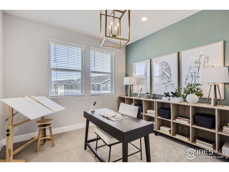 Furnished interior view inside a new home in Mountain Brook, Longmont (Image 13). Furnished interior view inside a new home in Mountain Brook, Longmont (Image 13).