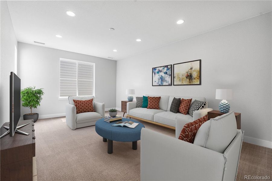 Furnished interior view inside a new home in Stargaze at Solstice, Littleton (Image 7). Furnished interior view inside a new home in Stargaze at Solstice, Littleton (Image 7).