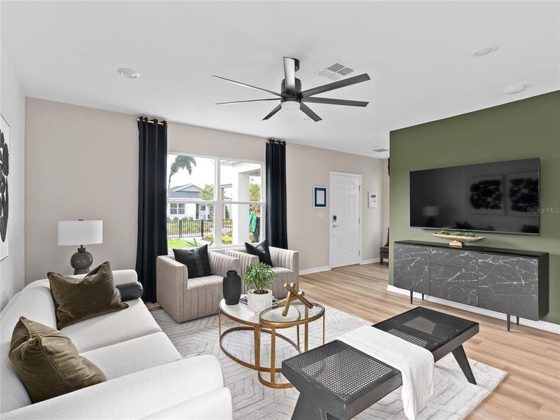 Furnished interior view inside a new home in EverBe, Orlando (Image 6). Furnished interior view inside a new home in EverBe, Orlando (Image 6).