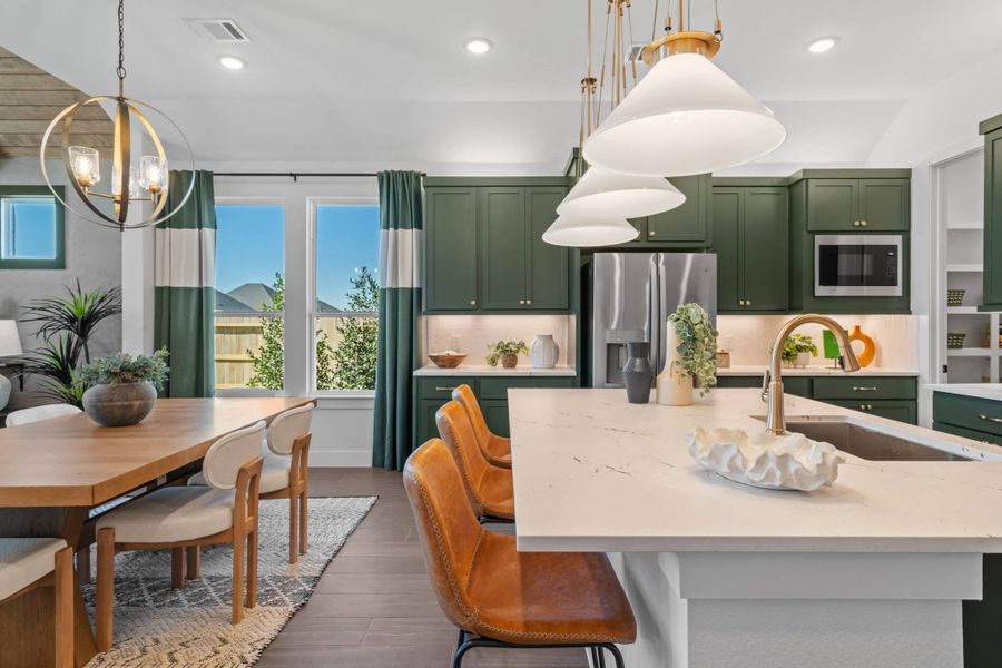 Representative furnished interior of a home built from the Aubrey by Chesmar Homes in Sienna, Missouri City (Image 49).