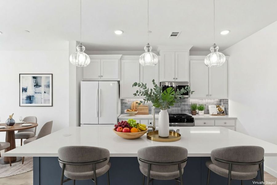 Furnished interior view inside a new home in Willow Grove Townhomes, Melissa (Image 10).