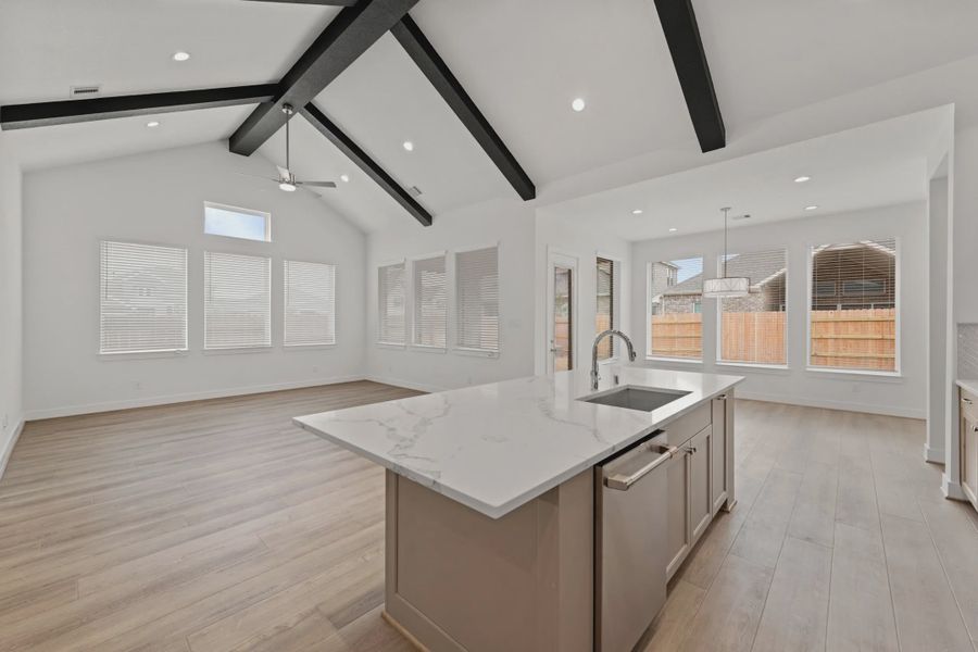 Representative furnished interior of a home built from the Malibu by Chesmar Homes in Meridiana 50's and 60's, Manvel (Image 7).