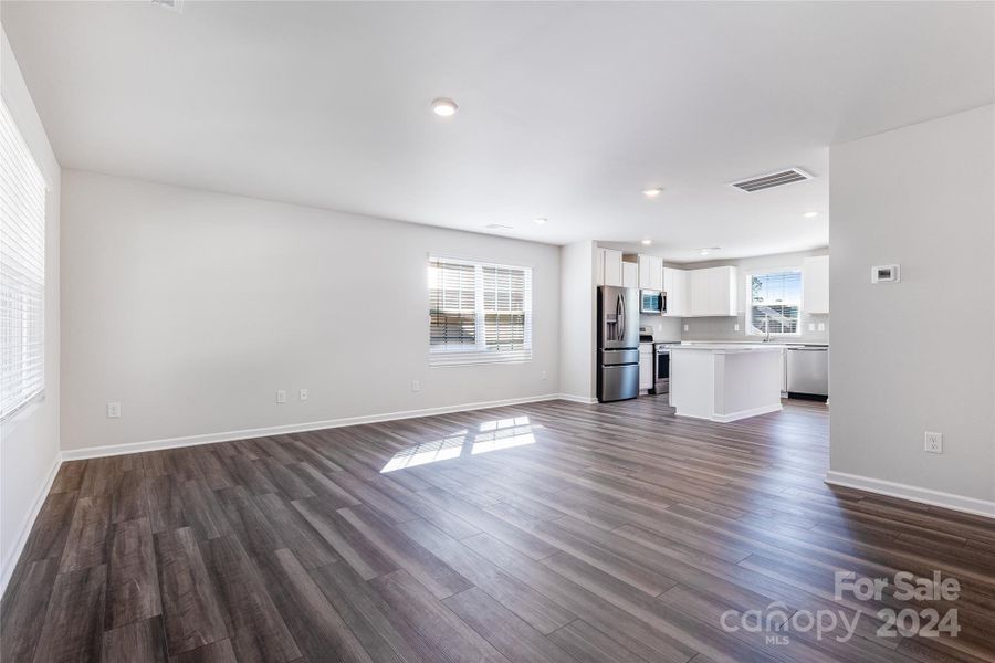 Spacious Family Room Open to Kitchen