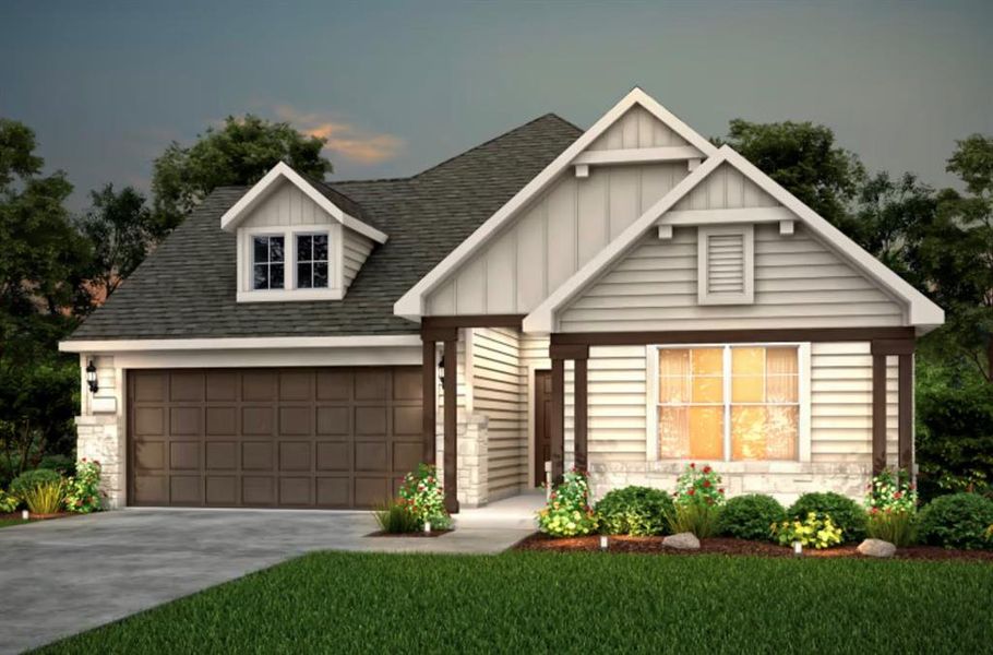 Pulte Homes, Arlington elevation M, rendering