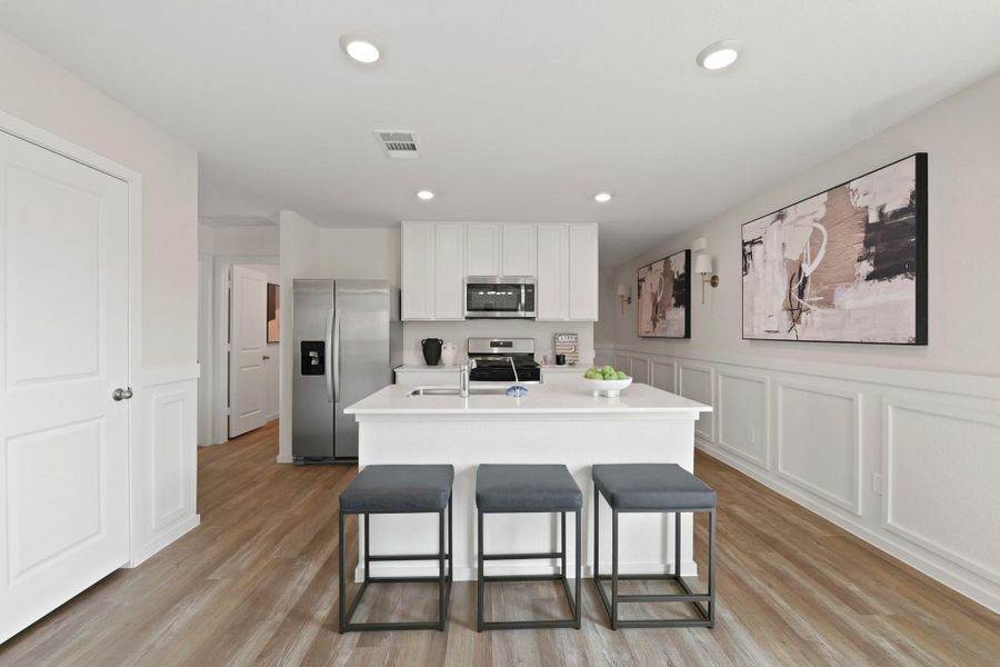 Furnished interior view inside a new home in The Canopies, Splendora (Image 3). Furnished interior view inside a new home in The Canopies, Splendora (Image 3).