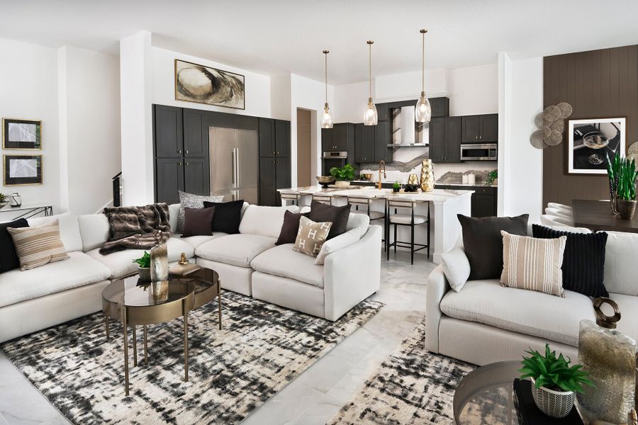 Representative furnished interior of a home built from the Waterfall by Park Square Residential in Elevated at Sonoma Resort, Kissimmee (Image 6).