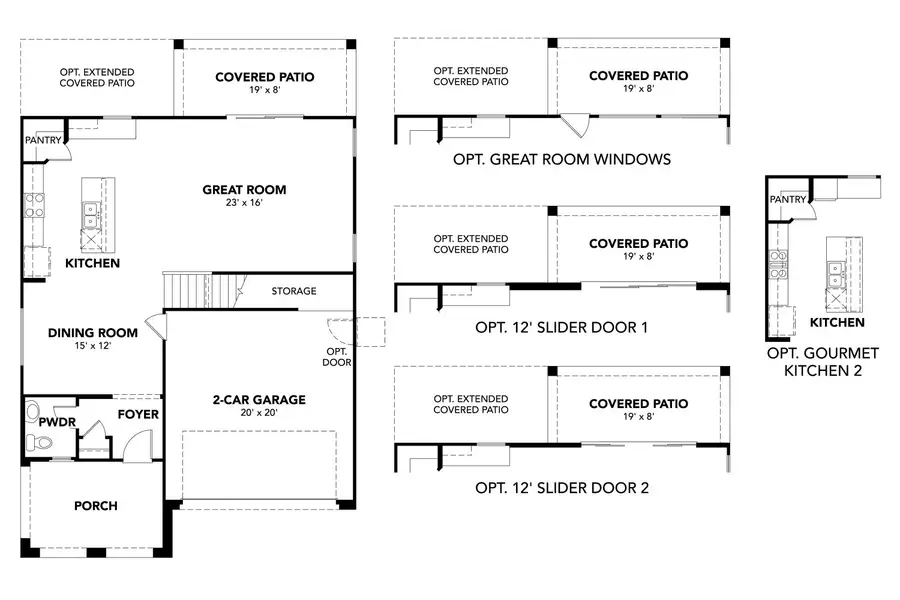 2D floor plan layout for the Lilac by DRB Homes in Saguaro Hills at Vistancia, Peoria, AZ (Image 3).