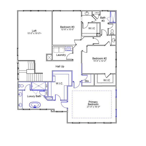 2D floor plan layout of this home in Sweetbrier, Durham, NC (Image 4).