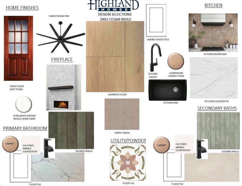 Sample of building materials used in homes in Canyon Creek Estates, Sherman (Image 59).
