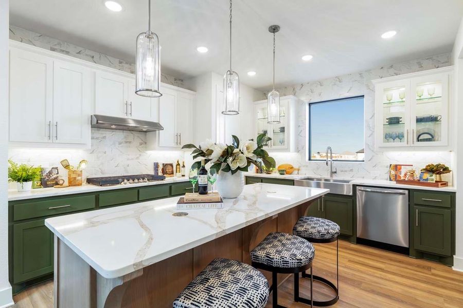 Furnished interior view inside a new home in Pomona: 40ft. lots, Manvel (Image 17).