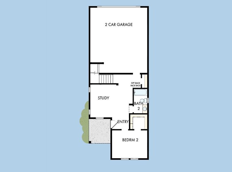 2D floor plan layout for the The Havendale by David Weekley Homes in Heritage Green – The Cottage Collection, Columbia, TN (Image 3). 2D floor plan layout for the The Havendale by David Weekley Homes in Heritage Green – The Cottage Collection, Columbia, TN (Image 3).