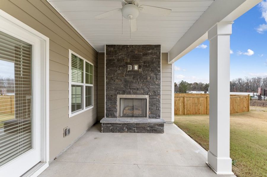 Exterior details and patio area of a home in Taylor Oaks, Greenville (Image 3).
