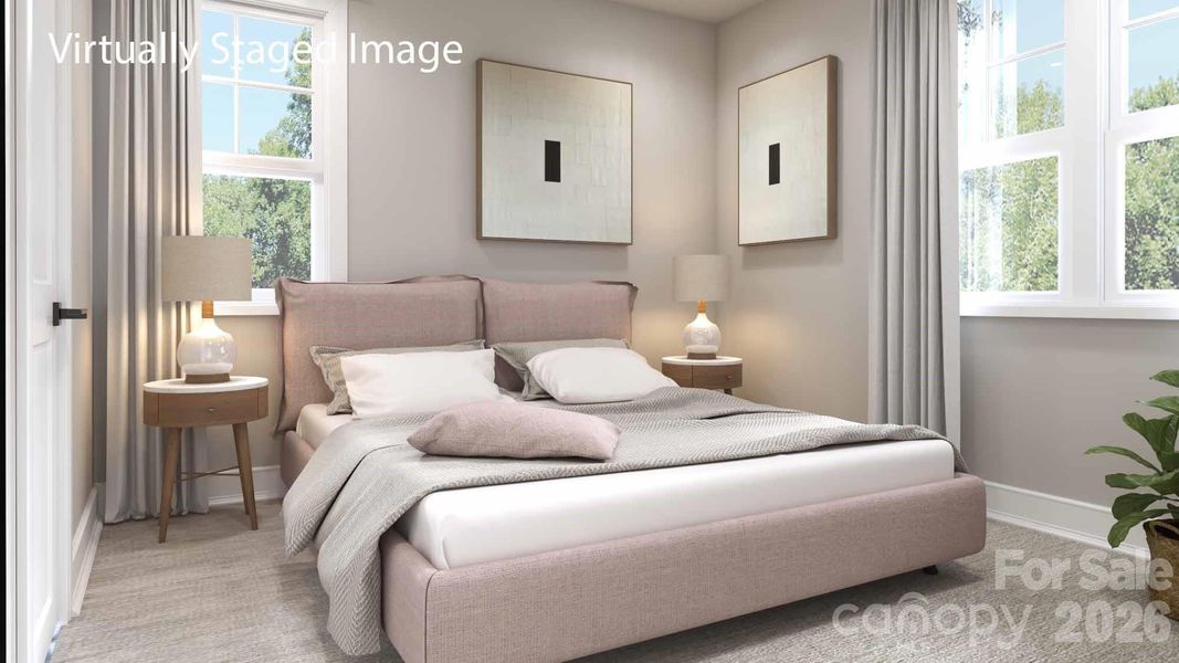 Furnished interior view inside a new home in Anderson Street Townhomes, Charlotte (Image 4).