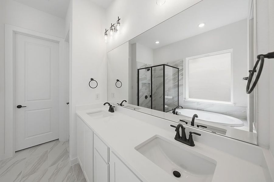 Furnished interior view inside a new home in Light Farms Brenham - 40' Lots, Celina (Image 7).