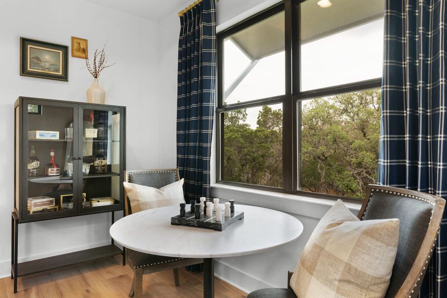 Furnished interior view inside a new home in Enchanted Bluff, Garden Ridge (Image 58).
