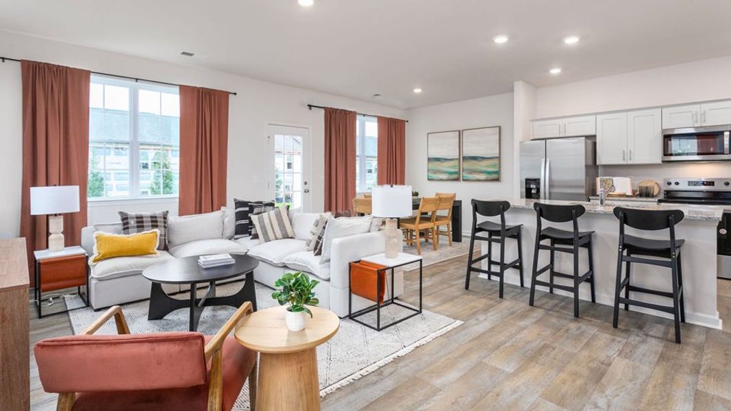 Furnished interior view inside a new home in North Village Townes, Greensboro (Image 22).