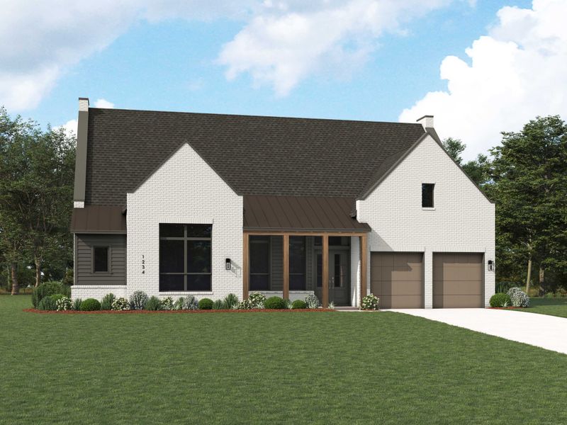 Representative exterior photo of a completed home built from the Barletta by Huntington Homes in Kresston 70s, Montgomery, TX (Image 21).
