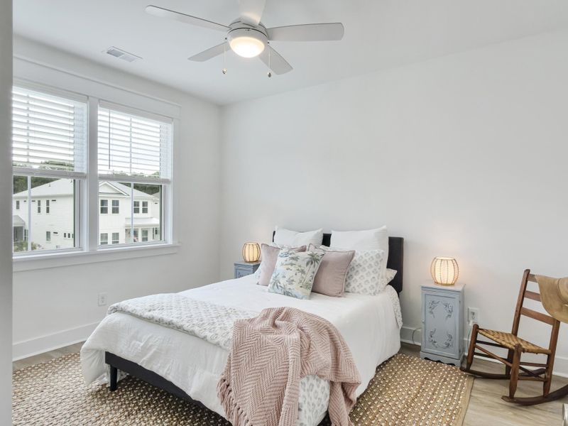 Furnished interior view inside a new home in Overlook at Copahee Sound, Awendaw (Image 60).