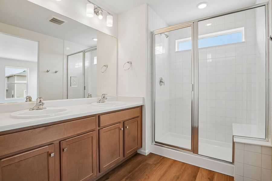 Furnished interior view inside a new home in The Cottages Collection at Ridgeline Vista, Brighton (Image 9).