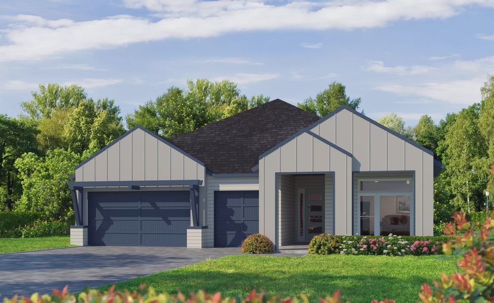 Representative exterior photo of a completed home built from the Davenport by ICI Homes in Weslyn Park at Sunbridge, St. Cloud, FL (Image 2).