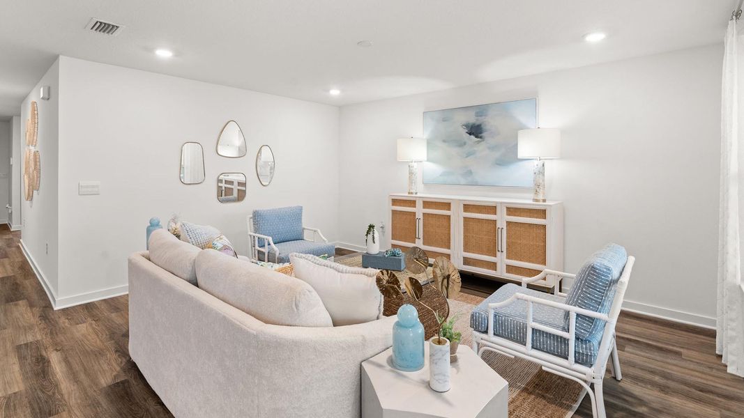Furnished interior view inside a new home in Magnolia at the Bluffs Phase 3, Freeport (Image 14).