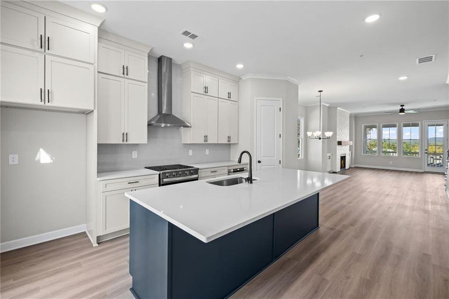 Furnished interior view inside a new home in The Village at River Green, Canton (Image 9). Furnished interior view inside a new home in The Village at River Green, Canton (Image 9).