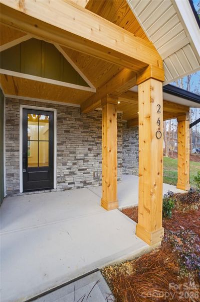 Exterior details and patio area of a home in , Crouse (Image 4).