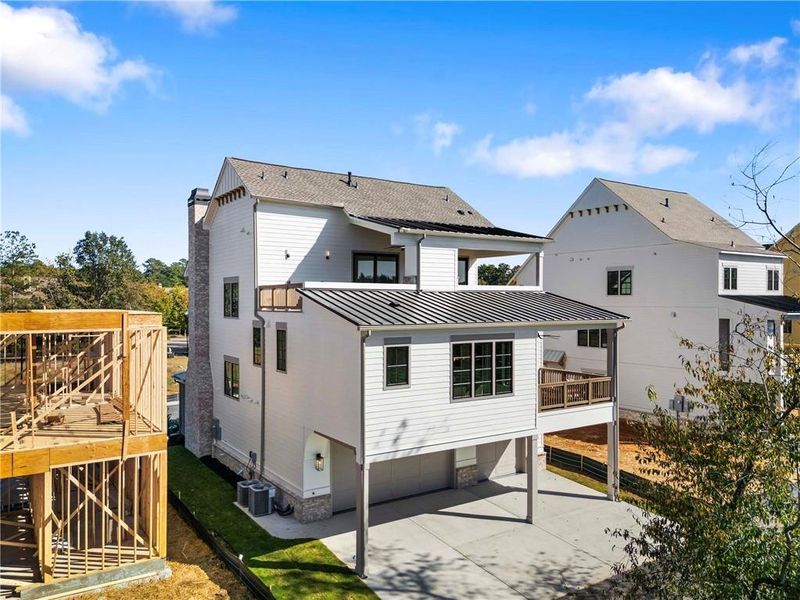 Exterior details and patio area of a home in Echo at Crabapple, Milton (Image 29).