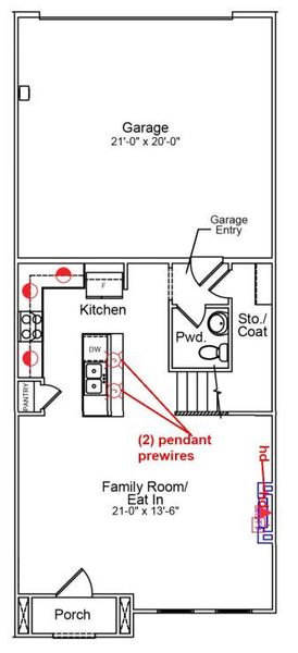 2D floor plan layout of this home in Six Oaks, Summerville, SC (Image 5).