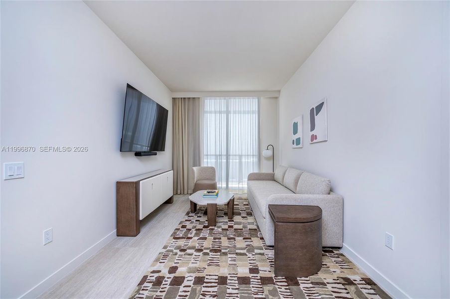 Furnished interior view inside a new home in Domus Brickell Park, Miami (Image 12).