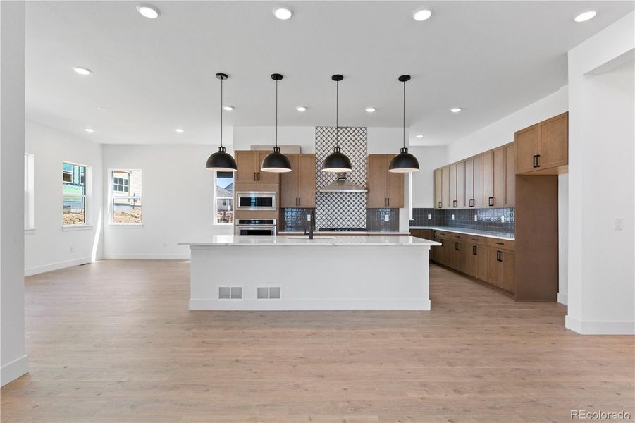 Open space kitchen and dining