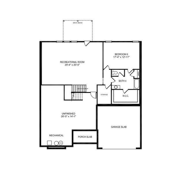 2D floor plan layout for the 2604 by Adams Homes in Norris Landing, Snellville, GA (Image 5).