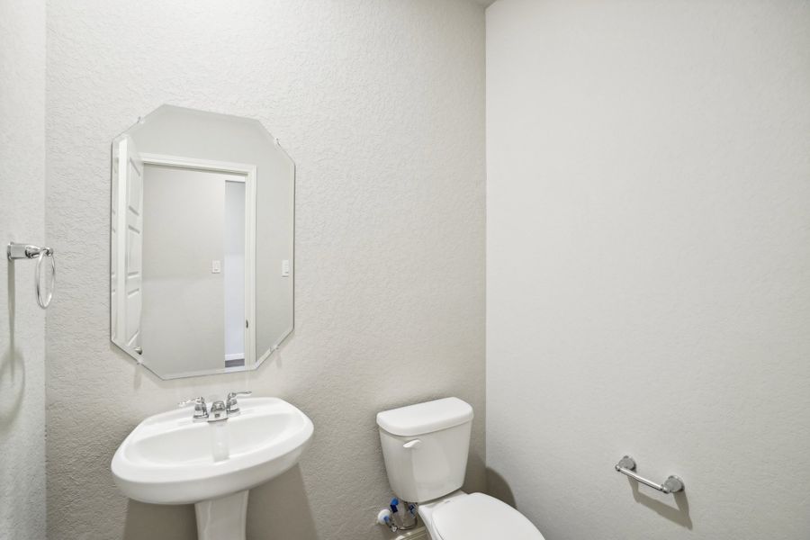 Powder room of the Reynolds floorplan at a Meritage Homes community.