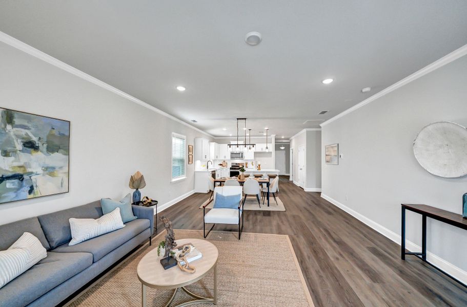 Furnished interior view inside a new home in Monroe Preserve, Chapin (Image 12).
