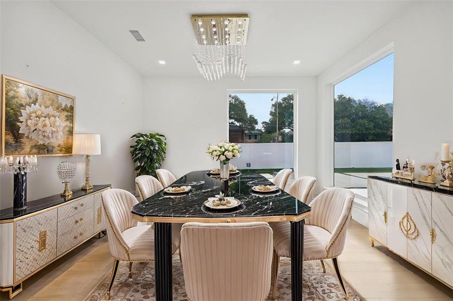 Furnished interior view inside a new home in , Dallas (Image 9).