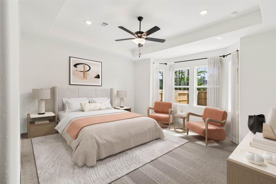 Furnished interior view inside a new home in Woodhavyn 60', Magnolia (Image 8).