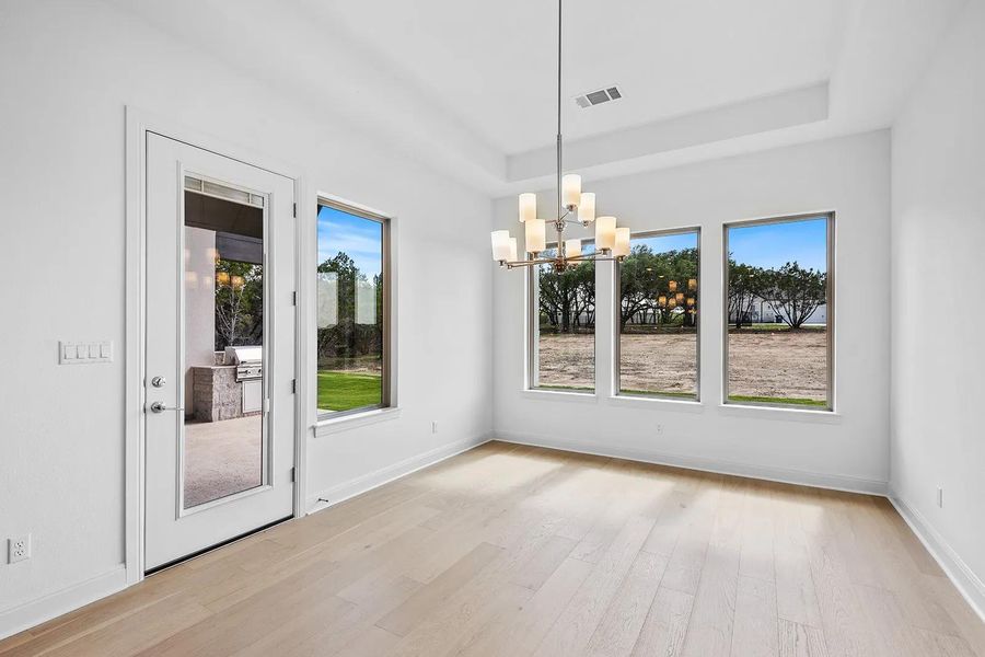 Spacious, unfurnished interior of a new home in Clearwater Ranch, Liberty Hill (Image 21). Spacious, unfurnished interior of a new home in Clearwater Ranch, Liberty Hill (Image 21).