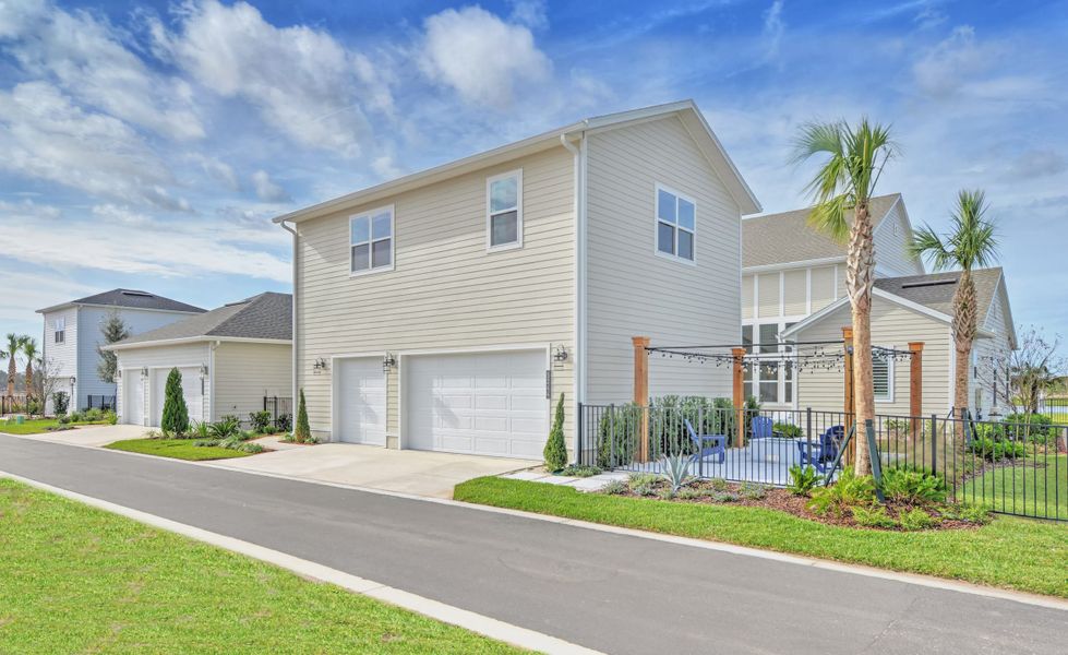 Front exterior of a new home in Seven Pines, Jacksonville, FL, highlighting curb appeal (Image 23).