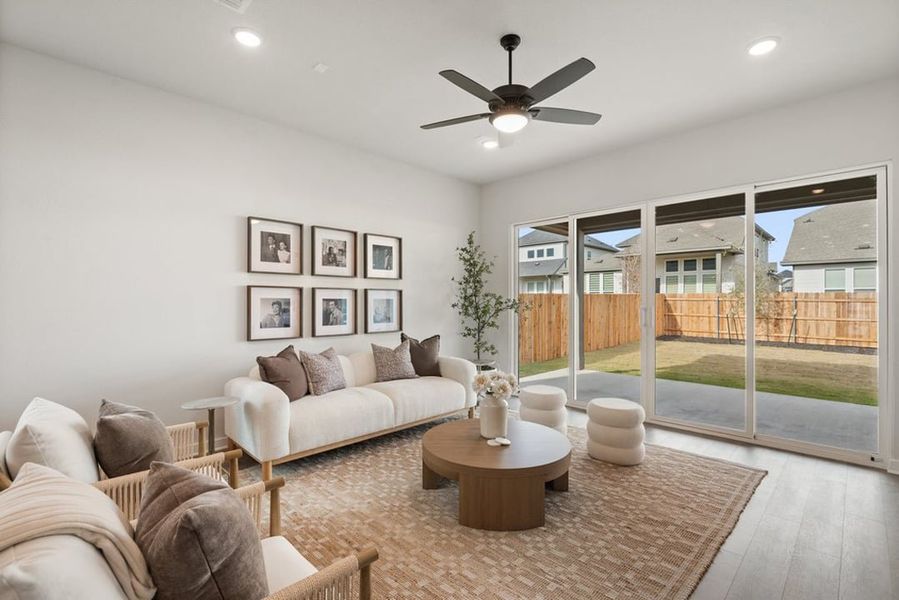 Furnished interior view inside a new home in Arbor Collection at Heritage, Dripping Springs (Image 31).