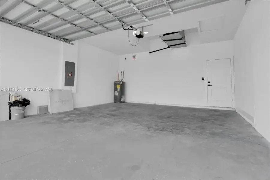 Interior of the 2-car garage.