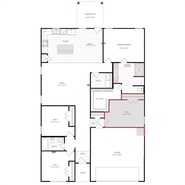 2D floor plan layout of this home in Palmilla Springs 50s Sales Phase 2, Fort Worth, TX (Image 2). 2D floor plan layout of this home in Palmilla Springs 50s Sales Phase 2, Fort Worth, TX (Image 2).