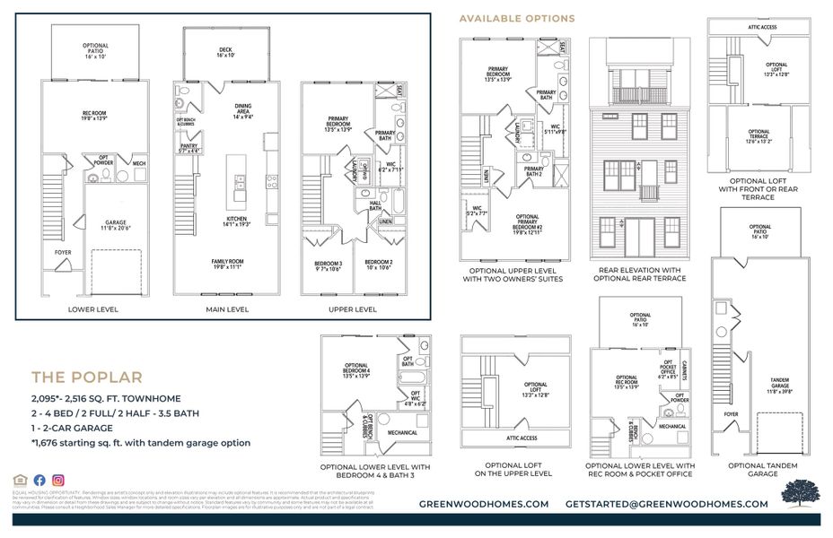 The Poplar Townhome Floor Plan The Poplar Townhome Floor Plan