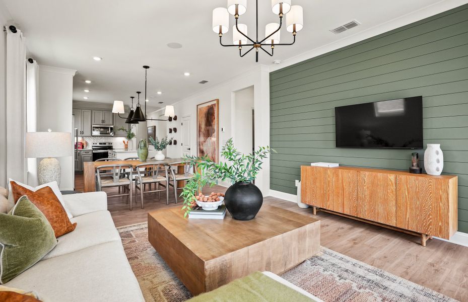 Representative furnished interior of a home built from the Contour by Del Webb in Del Webb Carolina Ridge, Midland (Image 9).