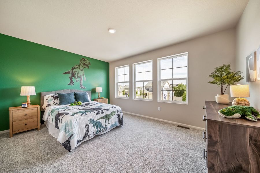 Furnished interior view inside a new home in Thompson River Ranch, Johnstown (Image 23).