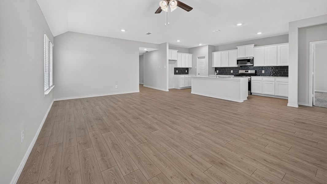 Representative unfurnished interior of a home built from the H158 Canyon by D.R. Horton in Lilybrooke at Legacy Hills, Celina (Image 6). Representative unfurnished interior of a home built from the H158 Canyon by D.R. Horton in Lilybrooke at Legacy Hills, Celina (Image 6).