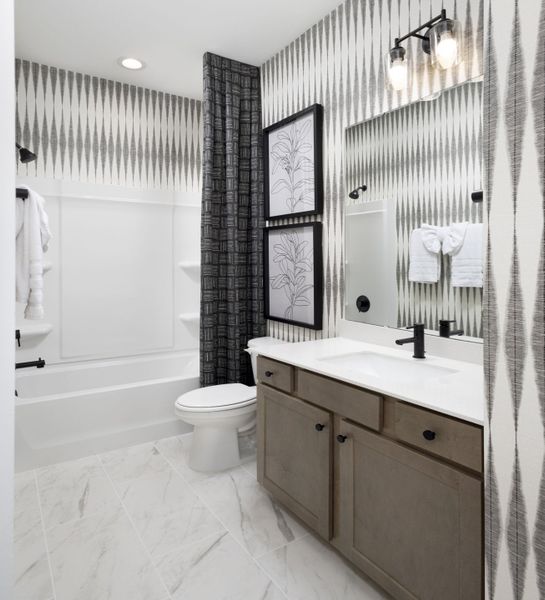 Representative furnished interior of a home built from the Allegheny by Mattamy Homes in Fox Field Farms, Broadway (Image 16).